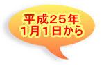 平成２５年 １月１日から 